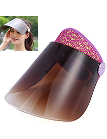 Adjustable Purple & Brown Adumbral Empty Hat Shape Simple Design
