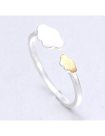 Wholesale Gold Color Cloud Shape Simple Design  Cuprum Korean Rings