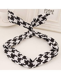 Sweet Black&white Geometry Pattern Simple Design  Fabric Hair band hair hoop