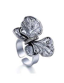 Vintage Anti-silver Butterfly Shape Decorated Open Design  Alloy Fashion Rings
