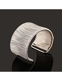 Trending Silver Color Metal Wire Weave Opening Design
