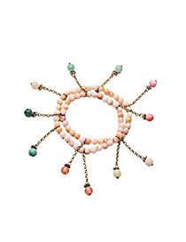 Vintage Multicolor Beads & Tassels Decorated Simple Desin