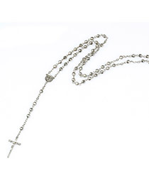 Personality Silver Color Cross Pendant Decorated Simple Design Alloy Bib Necklaces