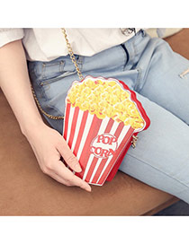 Fashion Multi-color Popcorn Shape Design Long Chain Bag