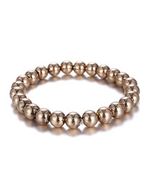 Trendy Gold Color Metal Round Shape Decorated Simple Bracelet