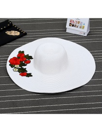 Sombrero De Moda Decorado Con Bordado Del Flor